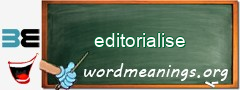 WordMeaning blackboard for editorialise